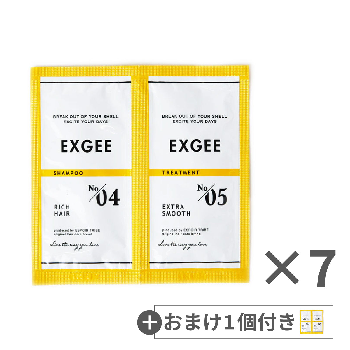 EXGEE シャンプー＆トリートメント トライアルサシェセット